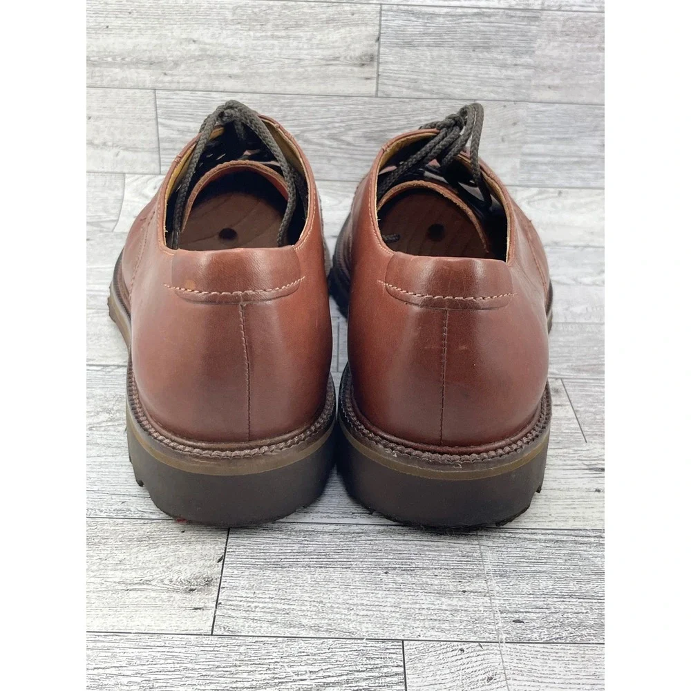 HS Trask‎ Mens Brown Leather Lug Sole Derby Shoes 30-0102 Size 11M